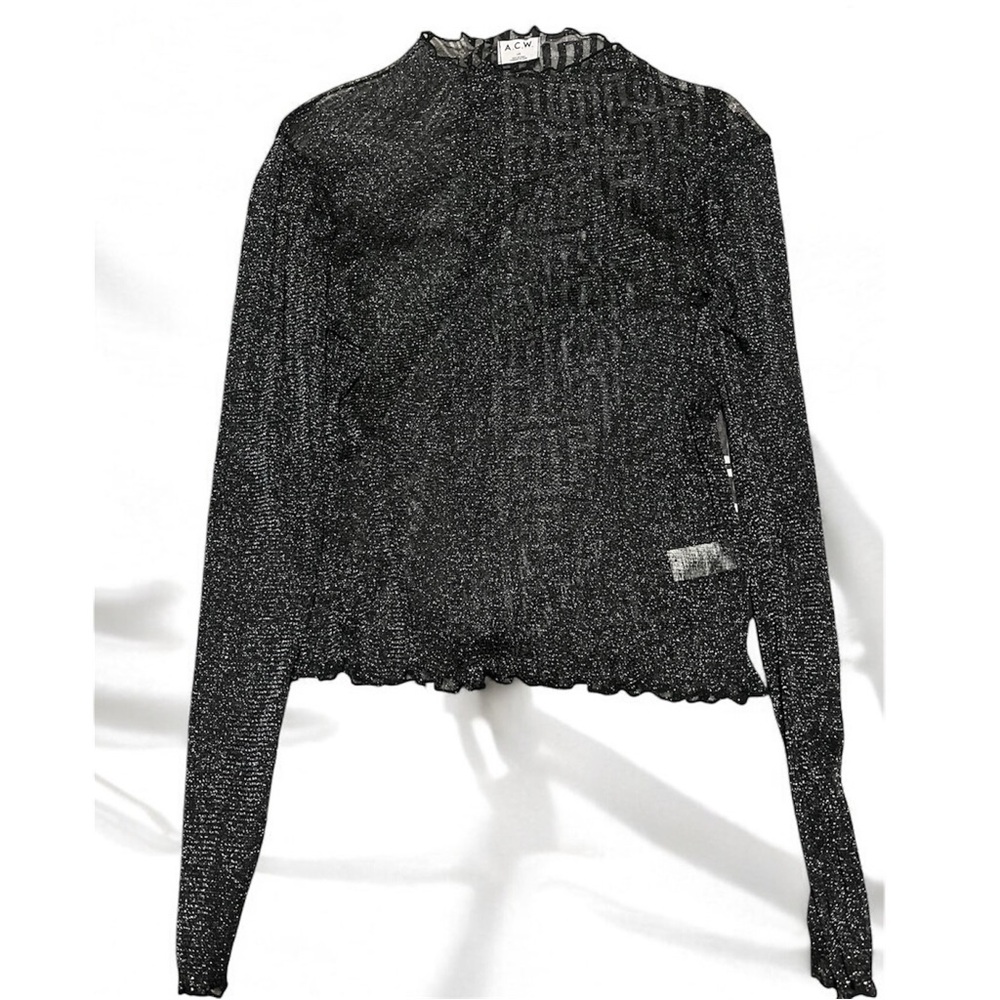Mesh long sleeve top